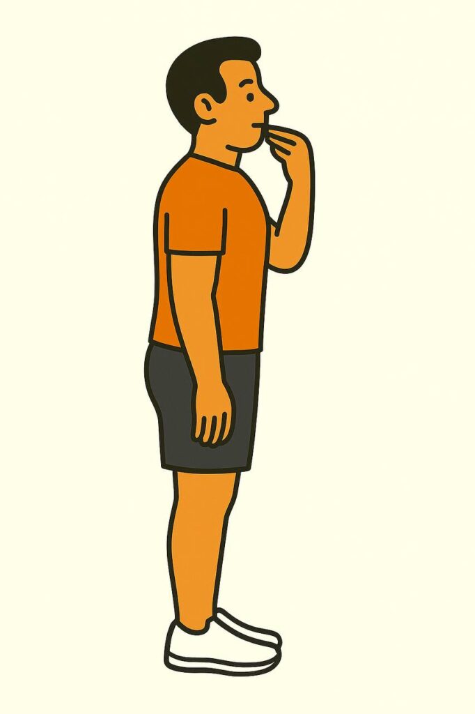 تمرين chin tuck لعلاج آلام الرقبة