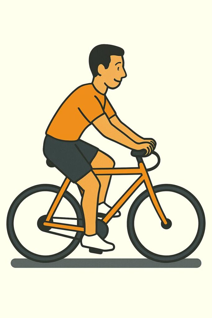 مريض يركب دراجة ثابتة لزيادة اللياقة وخفض ضغط الدم