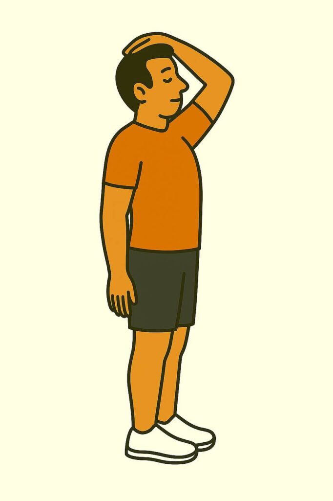 تمرين upper trapezius stretch لتمديد عضلات ترابيزيس العليا و تخفيف آلام الرقبة